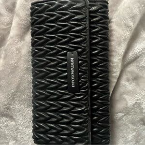 Emporio Armani Textured Black Clutch